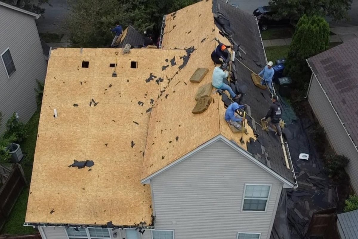 Roof during tear-off
